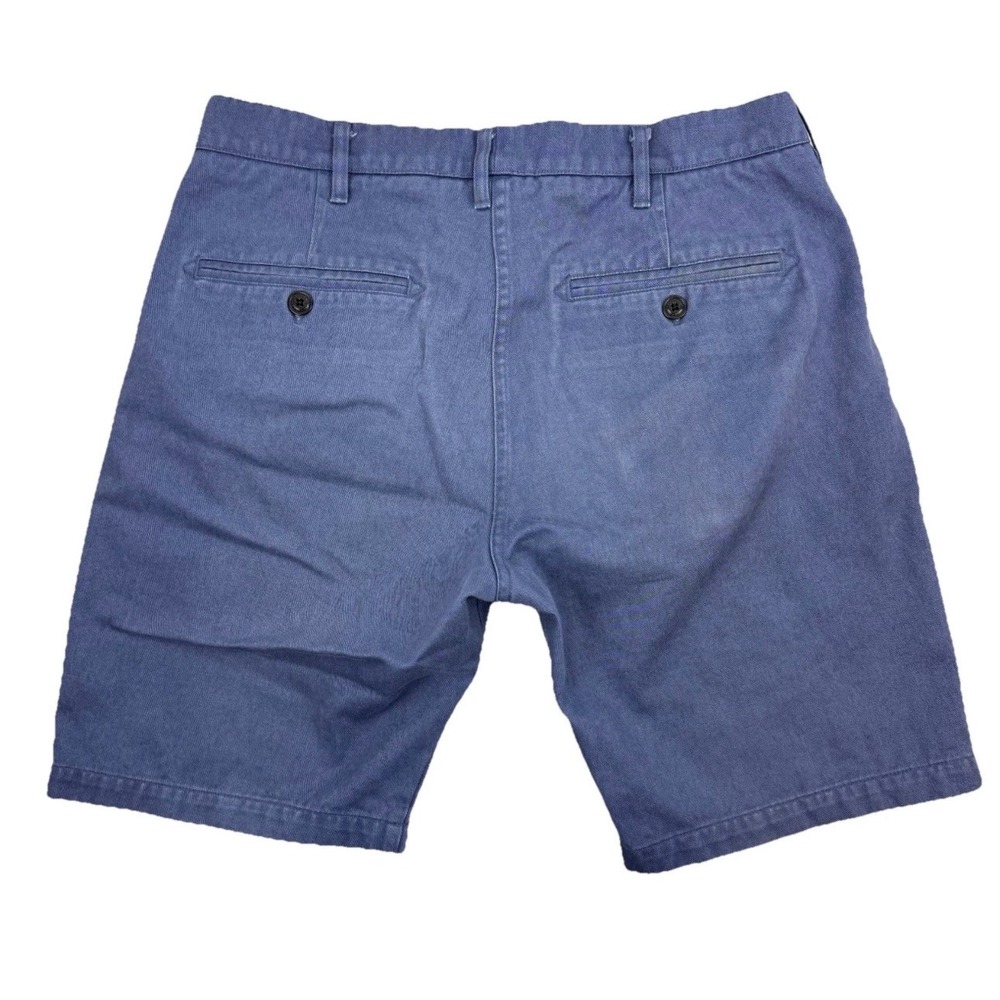Wings + Horns Chino Shorts Mens 28 Blue Cotton Button Fly Made in Canada - Picture 2 of 4